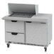 Beverage-Air SPED48HC-12M-2 48" 1 Door 2 Drawer Mega Top Refrigerated Sandwich Prep Table Main Thumbnail 1