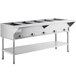 ServIt Five Pan Open Well Electric Steam Table with Adjustable Undershelf - 208/240V, 3750W Main Thumbnail 2