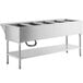 ServIt Five Pan Open Well Electric Steam Table with Adjustable Undershelf - 208/240V, 3750W Main Thumbnail 3