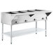 ServIt Four Pan Open Well Electric Steam Table with Adjustable Undershelf - 208/240V, 3000W Main Thumbnail 2