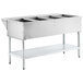 ServIt Four Pan Open Well Electric Steam Table with Adjustable Undershelf - 208/240V, 3000W Main Thumbnail 3