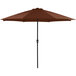 Lancaster Table & Seating 11' Terracotta Crank Lift Umbrella with 1 1/2" Steel Pole Main Thumbnail 1