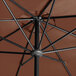 Lancaster Table & Seating 11' Terracotta Crank Lift Umbrella with 1 1/2" Steel Pole Main Thumbnail 4