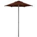 Lancaster Table & Seating 6' Terracotta Push Lift Umbrella with 1 1/2" Aluminum Pole Main Thumbnail 1