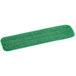 Lavex Janitorial 18" Green Microfiber Hook & Loop Flat Mop Pad Main Thumbnail 2