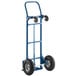 Lavex Industrial Blue 2-in-1 500 lb. Convertible Hand Truck With 10" Pneumatic Wheels Main Thumbnail 4