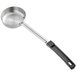 Choice 6 oz. Black Solid Portion Spoon Main Thumbnail 2
