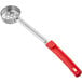 Choice 2 oz. Red Perforated Portion Spoon Main Thumbnail 2
