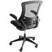 Mid-Back Black Mesh Office Chair with Flip-Up Arms and Nylon Base Main Thumbnail 3