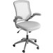 Mid-Back Gray Mesh Office Chair / Task Chair with Flip-Up Arms and Nylon Base Main Thumbnail 2