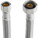 EF-FC-38C12F-24 24" Stainless Steel Braided Faucet Connector with 3/8" Compression x 1/2" FIP Main Thumbnail 2