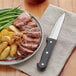 Acopa 4 3/4" Steak Knife with Jumbo Black Bakelite Handle - 12/Pack Main Thumbnail 1