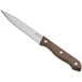 Choice 5" Steak Knife with Dark Brown Wood Handle - 12/Pack Main Thumbnail 2