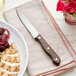 Choice 5" Steak Knife with Dark Brown Wood Handle - 12/Pack Main Thumbnail 1