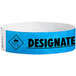 Carnival King Neon Blue "DESIGNATED DRIVER" Disposable Tyvek® Wristband 3/4" x 10" - 500/Bag Main Thumbnail 3
