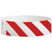 Carnival King Tomato Red Striped Disposable Tyvek® Wristband 3/4" x 10" - 500/Bag Main Thumbnail 3