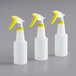 Noble Chemical 16 oz. Yellow Plastic Bottle / Sprayer - 3/Pack Main Thumbnail 2