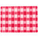 Choice 10" x 14" Red Gingham Colored Paper Placemat   - 1000/Case Main Thumbnail 3