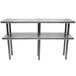 Advance Tabco CDS-18-120 Stainless Steel Double Deck Overshelf - 120" x 18" x 30" Main Thumbnail 1