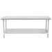 Advance Tabco SAG-247 24" x 84" 16 Gauge Stainless Steel Commercial Work Table with Undershelf Main Thumbnail 2