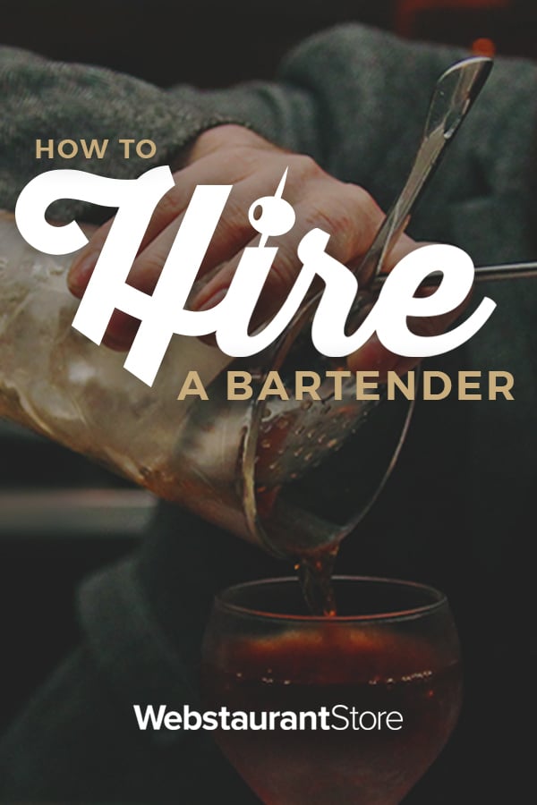 hire a licensed bartender