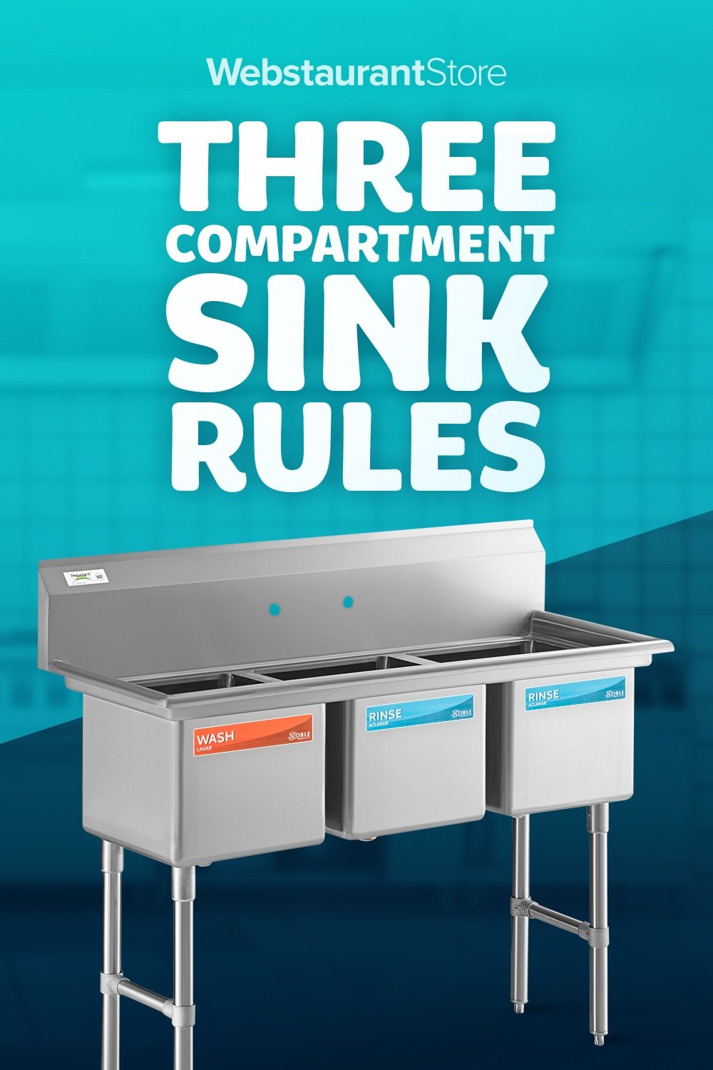 Which activity is not allowed in a 3 compartment sink