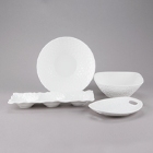 10 Strawberry Street Dimple White Porcelain Dinnerware