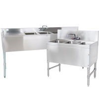 4 Compartment Bar Sinks Webstaurantstore