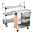 Three Shelf Solid Metal Bussing / Utility / Transport Carts