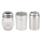 Cheese Shakers, Sugar/Spice Shakers, and Dredges