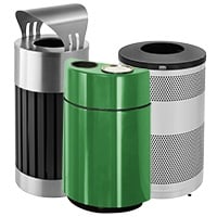 trash cans outdoor decorative webstaurantstore