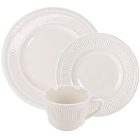 Embossed Rim Ivory (American White) China Dinnerware