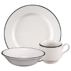 Homer Laughlin Pristine Kerry Black China Dinnerware