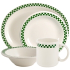 Homer Laughlin Green Checkers China Dinnerware