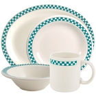 Homer Laughlin Turquoise Checkers China Dinnerware