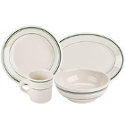 Homer Laughlin Green Band Rolled Edge China Dinnerware