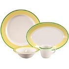 Homer Laughlin Sunflower and Shamrock Rolled Edge China Dinnerware