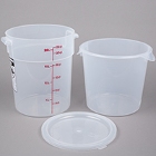 Round, Translucent Food Storage Containers & Lids