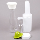 Salad Dressing / Juice Bottles, Lids, and Label Clips