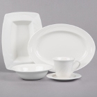 Syracuse China Elan Royal Rideau White Porcelain Dinnerware