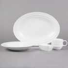 Syracuse China Resonate Royal Rideau White Porcelain Dinnerware