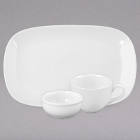 Tuxton DuraTux Porcelain White China Dinnerware