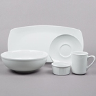 Tuxton DuraTux Bright White China Dinnerware