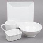 Tuxton DuraTux White China Dinnerware
