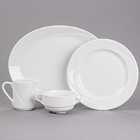 Tuxton AlumaTux San Marino Pearl White China Dinnerware