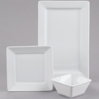 Tuxton TuxTrendz Santorini Bright White China Dinnerware