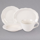 Tuxton Shell Scalloped Edge Ivory (American White) China Dinnerware