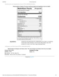 Nutrition / Ingredients Label Nutrition / Ingredients Label