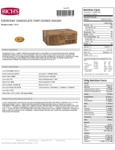 Rich's 1.5 oz. Everyday Preformed Chocolate Chip Cookie Dough Nutrition Sheet Rich's 1.5 oz. Everyday Preformed Chocolate Chip Cookie Dough Nutrition Sheet