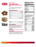 Casa Di Bertacchi 1.5 oz. Italian Style Fully Cooked Beef Meatballs Nutrition Information Casa Di Bertacchi 1.5 oz. Italian Style Fully Cooked Beef Meatballs Nutrition Information